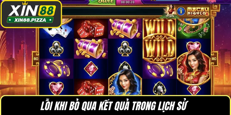 Lỗi khi bỏ qua kết quả trong lịch sử 